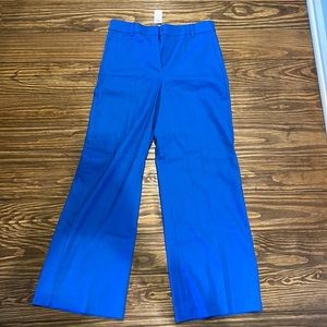 Ann Taylor NWT full length linen blend wide leg pant in Nile Blue size 6